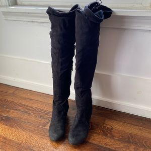 Black over the knee boots